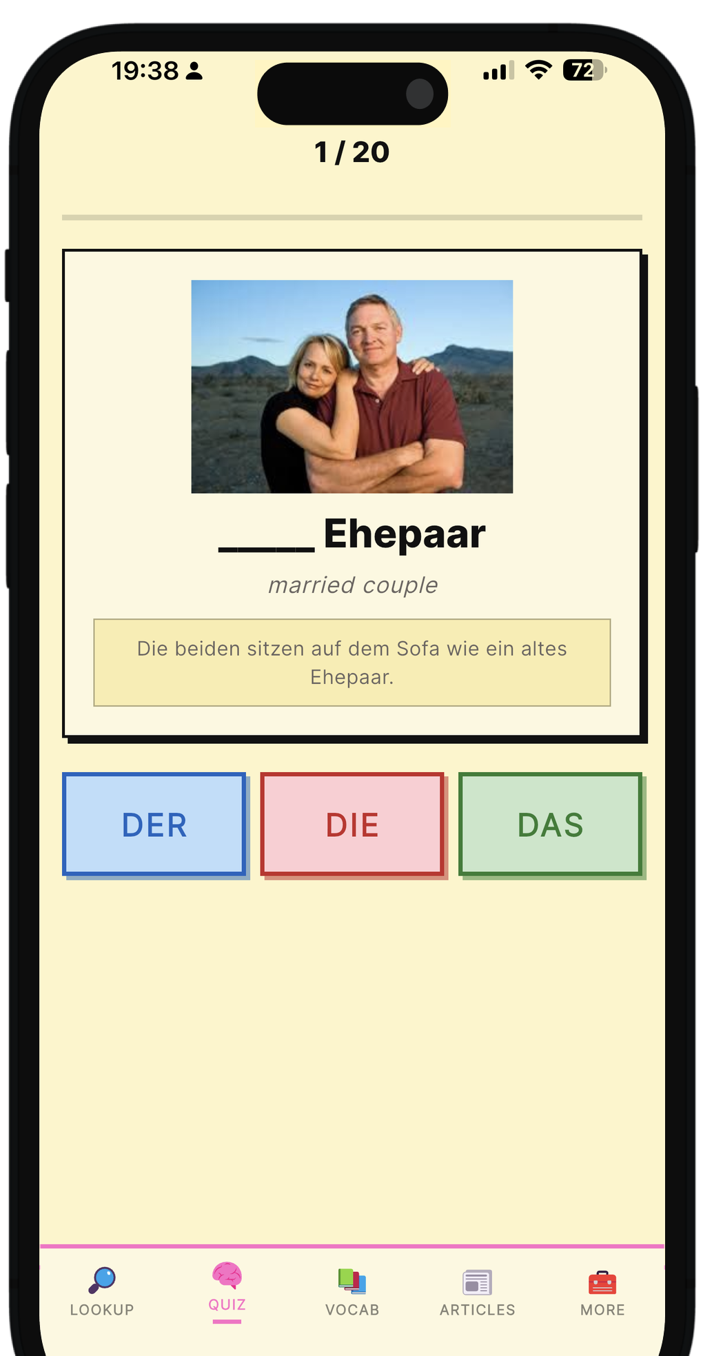 Der · Die · Das — Prägen app screenshot